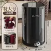 Cubo de basura de lujo para el hogar con tapa, diseño elegante para sala de estar, dormitorio, baño, sellado y a prueba de olores, cubo de basura con tapa de apertura por pedal