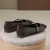 Zapatos Mary Jane Estilo Francés para Mujer, Nuevos Loafers Planos Versión Coreana Primavera y Otoño 2026, Zapatos de Piel Plateada