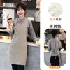 Delantal de lona ajustable logo impreso panadería pastelería ropa de trabajo Correa de hombro de mezclilla halter ropa de trabajo