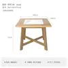 Mesas y Sillas de Madera Maciza para Exteriores, Mesas y Sillas de Comedor de Teca para Patio de Villa, Mesas y Sillas de Té al Aire Libre para Jardín y Balcón, Combinación de Sillas de Mimbre para Ocio