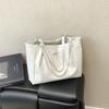 2026 Verão Novo Estilo Cor Sólida Estilo Simples Grande Capacidade Casual Moda Estilo Hong Kong Brilhante Bolsa Saco de Ombro sob o Braço para Mulheres