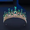 Coroa de Liga de Zinco com Strass Europeia e Americana de Luxo para Noiva Acessório de Cabelo para Sessão de Fotos de Casamento Acessório de Estilo de Coroa para Palco