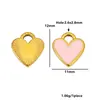 Acero Inoxidable Chapado en Oro de 18 Quilates Aceite Goteante Corazón de Durazno Colgante Pequeño Collar Pulsera DIY Corazón Forma de Corazón Amor Joyería Accesorios Venta al por Mayor