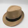 Sombrero de Caballero Transfronterizo Sombrero de Lino Estilo Británico Retro Sombrero Jazz para Joven Sombrero de Paja con Visera Casual Sombrero para Hombre