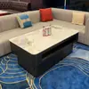 Bar Ktv Mesa de Centro Boate Quarto Privado Aço Inoxidável Vidro Abismo Mesa de Centro Brilhante Ardósia Mármore Mesa