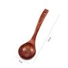 Cuchara sopera de madera maciza estilo japonés mango curvo cuchara para avena cuchara para mezclar vajilla de madera pintura vieja cuchara de madera boca redonda cuchara de madera cuchara curva