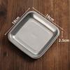 Plato Retro de Acero Inoxidable 304 para Snacks, Plato para Pollo Frito, Plato para Papas Fritas, Plato de Dos Compartimentos, Plato para Snacks de Bar, Bandeja para KTV, Plato Creativo