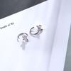 Pendientes de mariposa clásicos SHIAI con gancho para la oreja, pendientes elegantes de Corea del Sur, diseño de nicho con sentido, pendientes pequeños de plata esterlina al por mayor