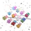 Lentejuelas de gelatina de color mágico fluorescente, oso de peluche, parche de caramelo suave, joyería hecha a mano, funda para teléfono, pendientes, accesorios, colgante