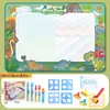 Lienzo de Agua Manta de Aprendizaje Mágica de Agua Tela de Escritura con Agua Pintura para Niños Manta de Pintura Mágica con Agua Transparente de Gran Tamaño Grafiti Repetido