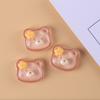 Lindo oso transparente de dibujos animados de rana, accesorios de joyería de resina, accesorios para el cabello para niños, material DIY hecho a mano, accesorios de hebilla de zapato