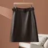Saia feminina transfronteiriça 026, nova saia de outono estilo coreano, saia bodycon em linha A, saia elegante e chique de comprimento médio para meninas da moda