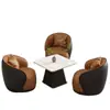 Mesa e 4 Cadeiras para Escritório de Vendas, Mesa de Negociação, Mesa de Reunião para Lobby de Negócios, Sofá de Recepção para Área de Descanso, Conjunto de Mesa e Cadeiras de Negociação
