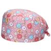 Gorro Quirúrgico Estampado Algodón Puro Ajustable con Botón con Banda Absorbente de Sudor Color Sólido Gorro de Sala de Operaciones para Doctor Gorro de Enfermera UCI