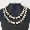 Collar de aleación de diamantes de 13 mm para hombres y mujeres de Europa y Estados Unidos con sentido de minoría senior, rap transfronterizo, hip-hop, cadena cubana