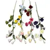 Nuevo Producto Flores Artificiales de Platycodon de 4 Cabezas Set para Salón de Bodas Decoración Materiales Florales Ornamentos de Exhibición para Centros Comerciales Flores de Seda Al por Mayor