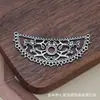 Pieza hueca de flor de aleación para accesorios para el cabello, componentes para joyería DIY, materiales para pasadores de estilo antiguo, colgantes vintage multicolor