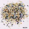 30 Colores Piedra Mineral Imitación Grava de Vidrio Asimétrica Pluma Decorativa Creativa DIY para Uñas Portaplumas Marco de Fotos Material de Relleno para Pintura