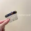 Peine Sencillo de Acetato Estilo Coreano con Lazo, Elegante Peine para el Cabello, Pinza Sin Costuras para Flequillo, Peine para la Frente, Pasador