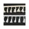 Accesorios de Encaje para Escoba 4.5cm Material Hecho a Mano DIY Encaje para Mantel con Cinta de Poliéster y Algodón Borde de Lana Tnp004