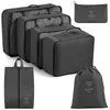 Bolsa de almacenamiento para viajes transfronterizos, juego de ocho piezas, bolsa de almacenamiento para viajes de negocios, bolsa de almacenamiento de gran capacidad, bolsa de almacenamiento de viaje impermeable
