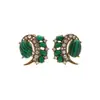 Pendientes de Aleación de Cobre para Mujer con Estilo Retro Francés, Diseño de Nicho, Temperamento Elegante de Gama Alta, Transmisión en Vivo Transfronteriza de Segunda Mano