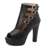 Nuevas Sandalias Romanas de Banda Ancha Mesa de Agua Sandalias de Tacón Alto Grueso Sandalias Cortas Zapatos de Talla Grande 40-50 Zapatos de Comercio Exterior de Amazon