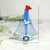Modelo de velero pequeño de 15 cm transfronterizo Decoración del hogar Estilo mediterráneo Barco de pesca pequeño Adorno de barco de camuflaje