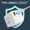 Convertidor de Enchufe Cubo de Rubik Adaptador USB Carga Rápida Puerto C con Luz Nocturna Puerto de Carga para Teléfono Móvil Enchufe Multifunción Agujeros Múltiples