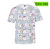 Estampado Digital de Conejo Papa Verano 2022 Camiseta Unisex de Manga Corta con Cuello Redondo Camiseta Casual Holgada Marca de Moda