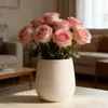 Venta Directa de Fábrica Maceta de Plástico Cerámico Imitación Rayas Verticales, Engrosada, Alto Valor Estético, Florero para Uso Doméstico, Adorno Creativo de Gama Alta