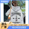 Sudadera california Sudadera con capucha europea y americana Sudadera lisa con letras Sudadera extragrande
