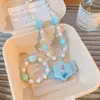 Acessórios Infantis Meninas Desenho Animado Princesa Conjunto de Colar e Pulseira com Contas Colar com Pingente de Menina Acessórios de Joias para Bebê