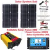 Panel solar 36W controlador inversor de coche 12V220V110V con radio MP3 FM Bluetooth USB