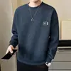Sudadera con cuello redondo para hombre Camiseta de manga larga para hombre Nueva tendencia de estilo Otoño Primavera Ropa de Otoño Marca Tendencia Camiseta básica Top para hombre