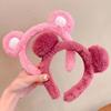 Diadema de Felpa para Mujer de Celebridad de Internet Otoño e Invierno Nueva para Lavado de Cara Sujeción de Cabello Presión de Cabello Banda para la Cabeza Antideslizante para Mujer Diadema de Oso Lindo