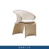 Muebles de Exterior Playa Marina Sofá Individual de Respaldo Bajo Patio Sofá de Dos Plazas Balcón Silla de Ratán de Respaldo Alto Mesa de Café Juego de Tres Piezas