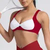 Conjunto de Yoga Color Block Transfronteiriço para Mulheres, Lindo Design nas Costas, Top Esportivo de Yoga à Prova de Impacto, Shorts de Yoga de Cintura Alta, Levanta Bumbum