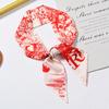 Novo Lenço de Seda Pequeno de 26 Letras Impressão Digital Faixa de Cabelo Tie Bag Decoração Acompanhando Acessórios de Presente Lenço de Presente