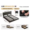 Cama Alta Especial de Waffle Tongyu Cama Ultra Delgada Mesita de Noche Apartamento Pequeño Dormitorio Principal Estilo Retro de Cuero Cama Doble para Boda