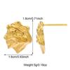 Aretes Metálicos Irregulares Exagerados Europeos y Americanos Diseño Nicho Acero Inoxidable Forma Fluida Joyería para la Oreja