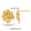 Europa y Estados Unidos exageraron aretes de metal de forma irregular acero inoxidable oro joyería accesorios aretes venta al por mayor en stock