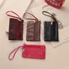 Bolsa Pequena de Mão Transfronteiriça Padrão Crocodilo Multicolorido com Zíper Duplo Porta-Moedas e Cartões Portátil Bolsa de Armazenamento para Documentos Pessoais e Troco