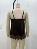 Exportación Mayorista Transfronteriza Verano 2025 Nuevo Ropa Europea y Americana Sexy Moda Encaje Terciopelo Lencería Tops