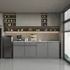 Estación de Barra de Agua para Empresa con Gabinete para Té y Fregadero, Estación de Trabajo para Café, Estación de Corte y Lavado Montada en Pared para Oficina, Integrada para Uso Doméstico