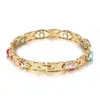 Venda Quente Transfronteiriça Europeia e Americana Moda Quente Pulseira Magnética Feminina Dourada Diamante Pulseira Magnética Joias Tendência de Nicho