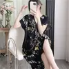 Camisón de Algodón Seda para Mujer Verano Nuevo Manga Corta Estampado de Dibujos Animados Pijama Estilo Coreano Talla Extra Suelto Algodón Seda Ropa de Casa Delgada