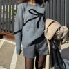 Suéter pullover de gola redonda com mangas compridas, jacquard com nó de laço estilo coreano, moda feminina de alta qualidade de Dongdaemun, Coreia