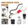 Juego de herramientas para reparación de bicicletas para reparación de bicicletas de montaña, cortacadenas, reparación de bicicletas, accesorios para desmontaje de eje de rueda libre
