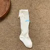 Calcetines para Niñas, Calcetines de Malla Finos de Verano, Calcetines Dulces de Media Pantorrilla para Niños con Lazo, Calcetines para Bebés